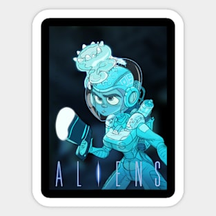 aliens Sticker